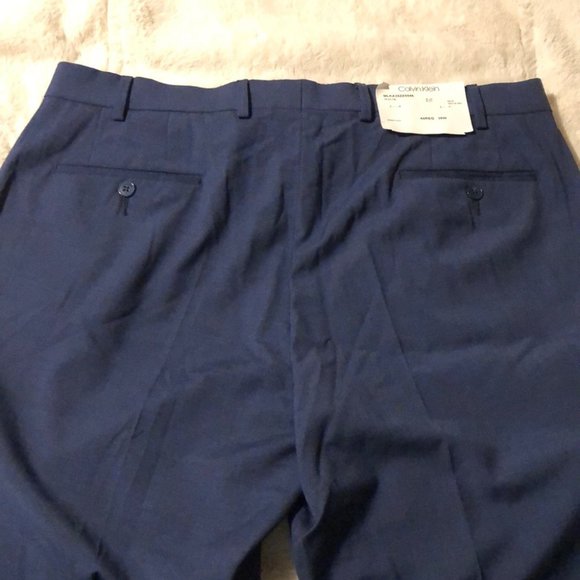 Calvin Klein Malik Wool Dress Pant, Blue - Picture 8 of 9